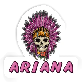 Lady Totenkopf Aufkleber Ariana Image