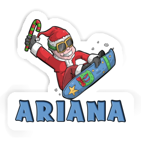 Ariana Autocollant Snowboarder de Noël Image