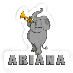 Ariana Sticker Trompeten-Elefant Image