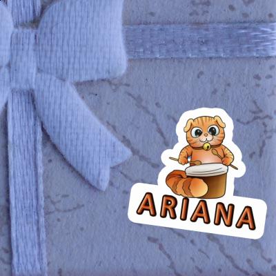 Sticker Ariana Drummer Cat Notebook Image