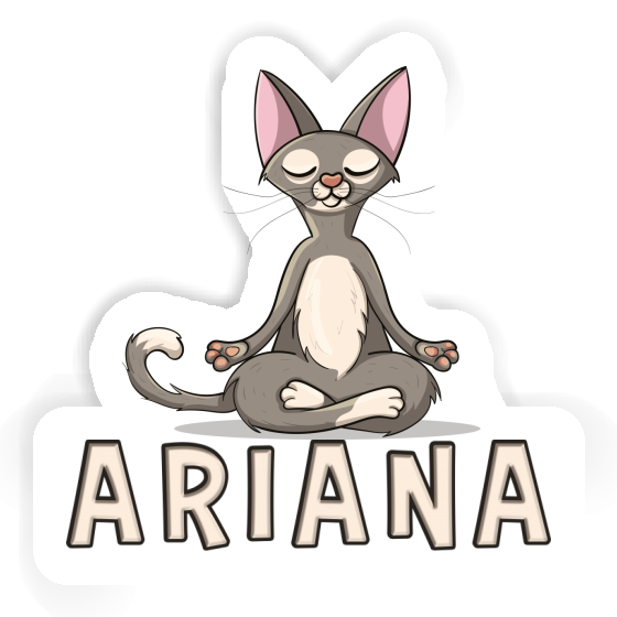 Ariana Autocollant Chat de yoga Notebook Ariana Autocollant Chat de yoga Gift package Image