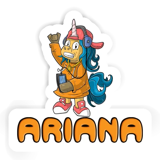 Licorne hip-hop Autocollant Ariana Image