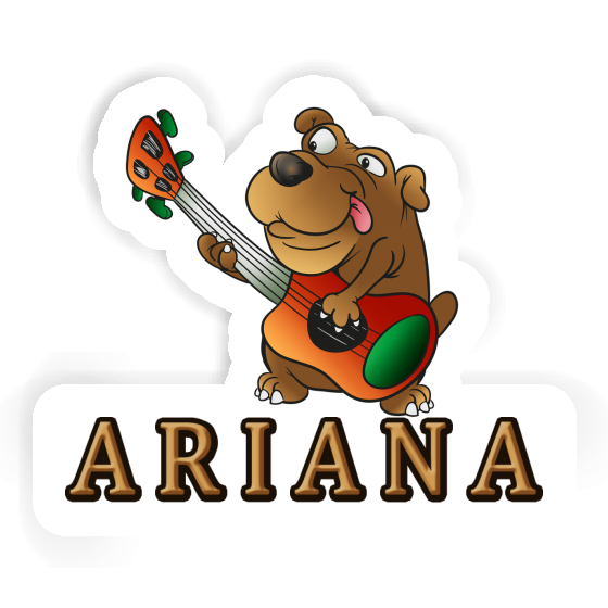 Aufkleber Ariana Gitarrenhund Notebook Image