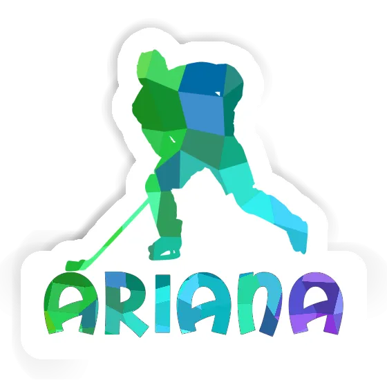 Joueur de hockey Autocollant Ariana Notebook Image