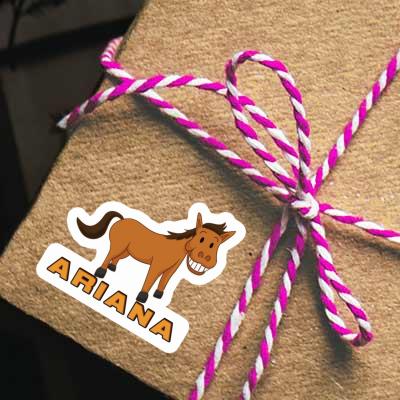 Ariana Sticker Grinning Horse Notebook Image