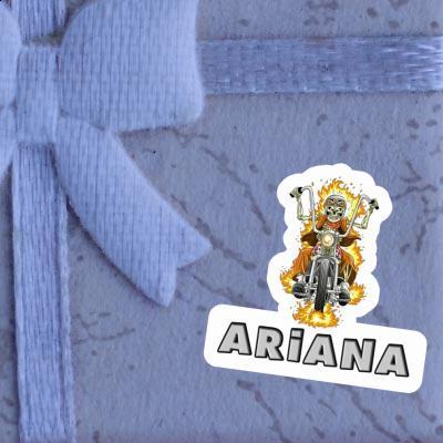 Sticker Motorcycle Rider Ariana Notebook Image