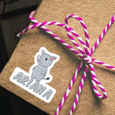 Aufkleber Nashorn Ariana Notebook Image