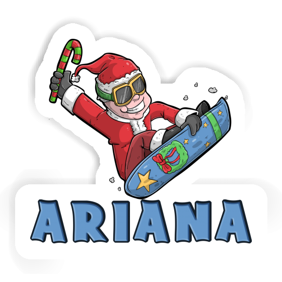Ariana Sticker Christmas Snowboarder Gift package Image