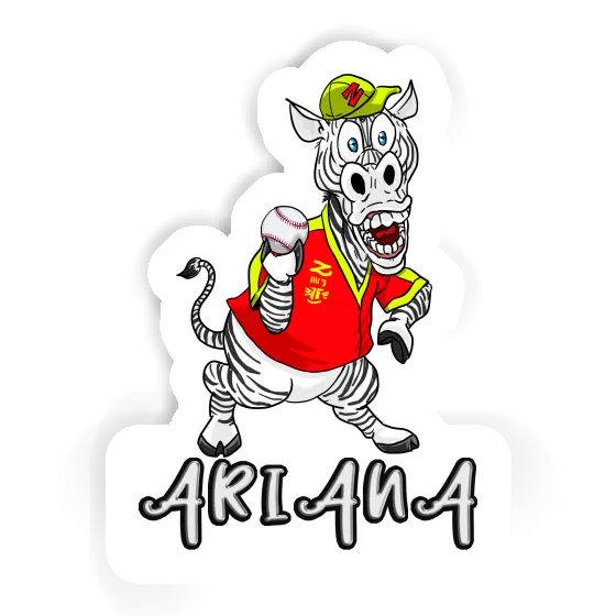 Sticker Baseballspieler Ariana Notebook Image