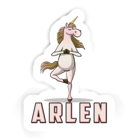 Aufkleber Arlen Yoga-Einhorn Image