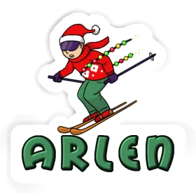 Arlen Sticker Weihnachtsskifahrer Image