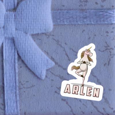 Autocollant Arlen Licorne de yoga Notebook Image