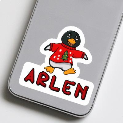 Autocollant Pingouin de Noël Arlen Notebook Image