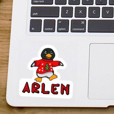 Autocollant Pingouin de Noël Arlen Laptop Image