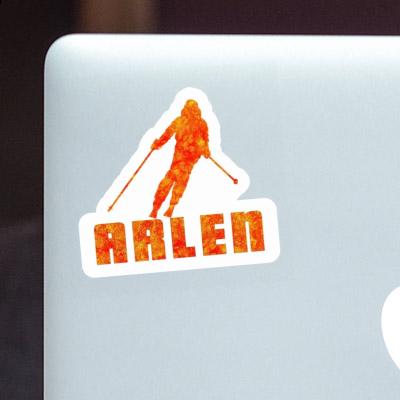 Skieuse Autocollant Arlen Laptop Image