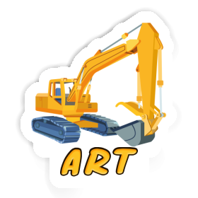Excavator Sticker Art Image