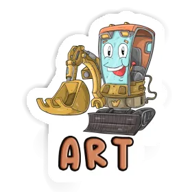 Art Sticker Excavator Image