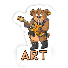 Art Sticker Guitarist Image