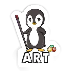 Sticker Art Billiards Player Image