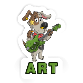 Sticker Guitarist Art Image