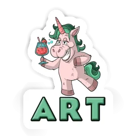 Autocollant Licorne festive Art Image