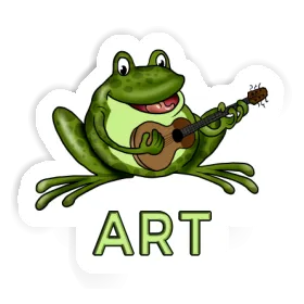 Art Sticker Guitar Frog Image