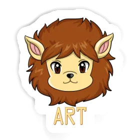 Autocollant Art Tête de lion Image