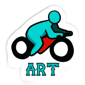 Art Aufkleber Motorradfahrer Image