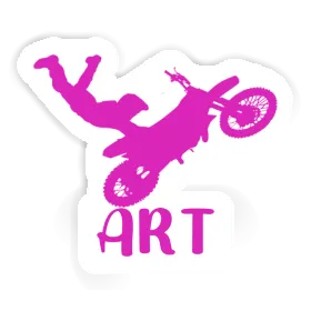 Motocross-Fahrer Sticker Art Image