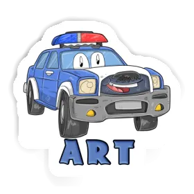 Art Aufkleber Streifenwagen Image