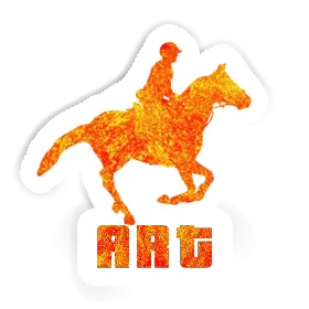 Sticker Art Horse Rider Image