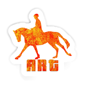 Sticker Art Horse Rider Image