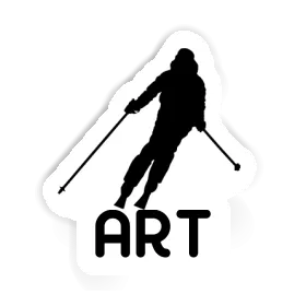 Skifahrerin Sticker Art Image