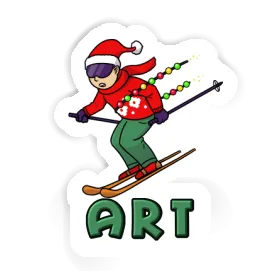 Sticker Skifahrer Art Image