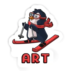 Aufkleber Skifahrerin Art Image
