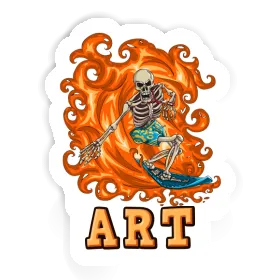 Autocollant Surfeur Art Image