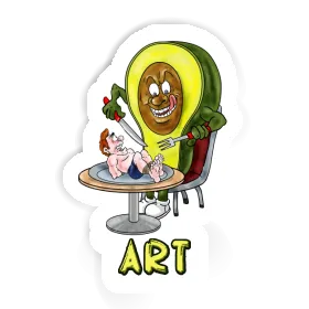 Avocado Sticker Art Image