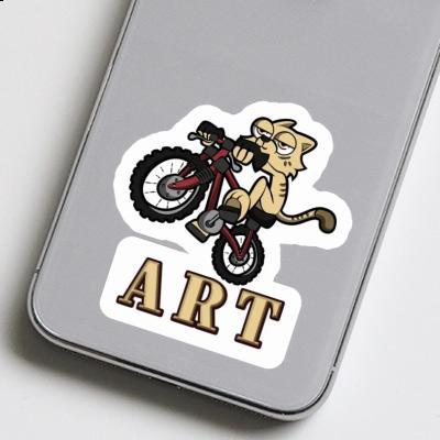 Autocollant Chat à vélo Art Autocollant Chat à vélo Art Image
