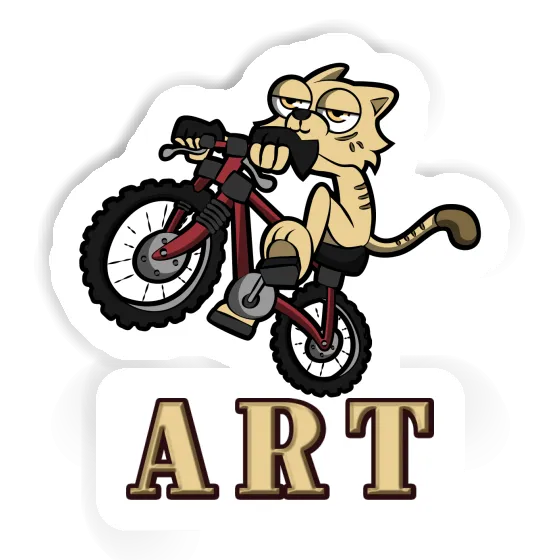 Autocollant Chat à vélo Art Notebook Autocollant Chat à vélo Art Gift package Image