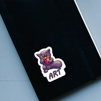 Sticker French Fry Cat Art Laptop Image