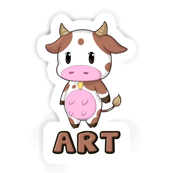 Art Sticker Cow Laptop Art Sticker Cow Laptop Image