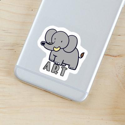 Éléphant Autocollant Art Notebook Image