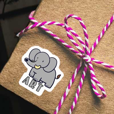 Éléphant Autocollant Art Laptop Image