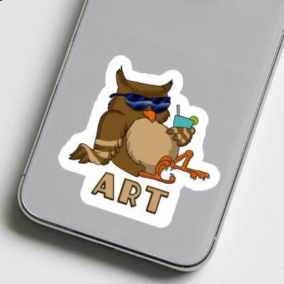 Cool Owl Sticker Art Notebook Cool Owl Sticker Art Gift package Image
