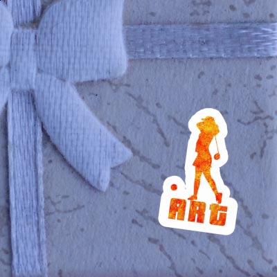 Art Sticker Golfer Image