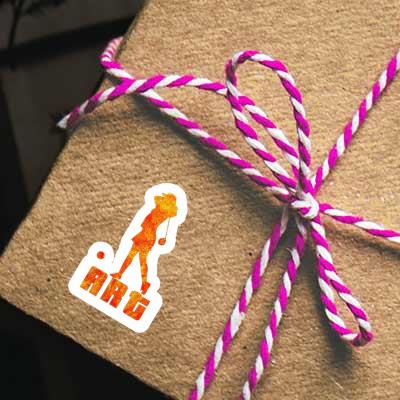 Aufkleber Art Golferin Gift package Image