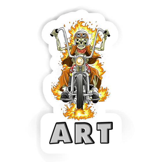 Sticker Art Motorcycle Rider Laptop Image
