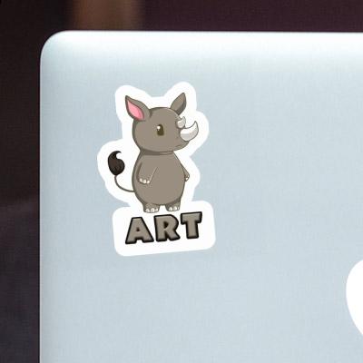 Rhino Sticker Art Laptop Rhino Sticker Art Laptop Image