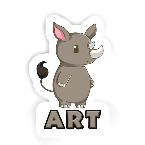 Rhino Sticker Art Notebook Rhino Sticker Art Gift package Image
