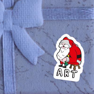 Sticker Santa Claus Art Gift package Image